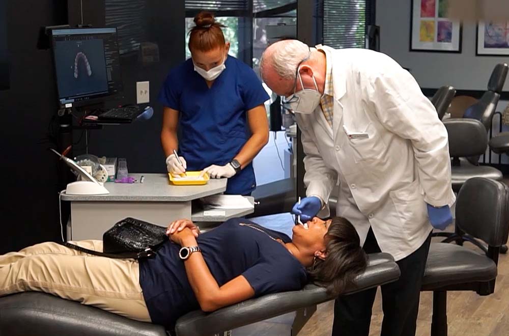 Dr. Bruchmiller with patient